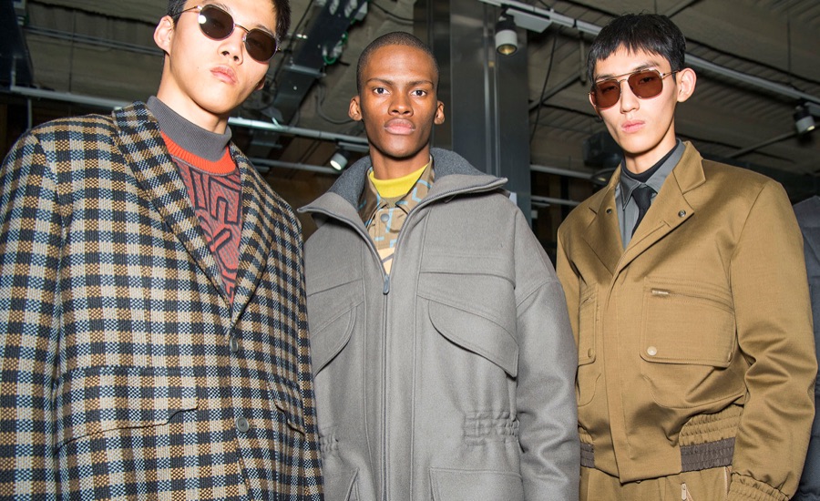FW19 · ZEGNA — The Timetable Columns, set photography from the show record