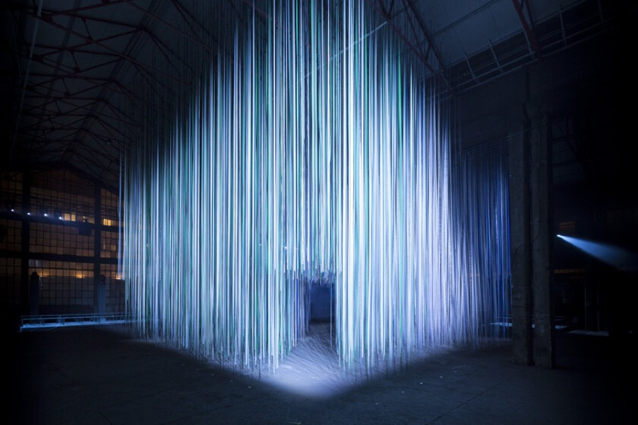 FW20 · ZEGNA — The Ribbon Cube, set photography from the show record