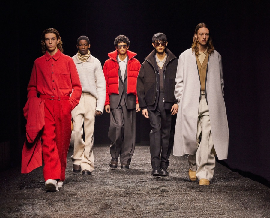 FW23 · ZEGNA — The Cashmere Chamber, set photography from the show record