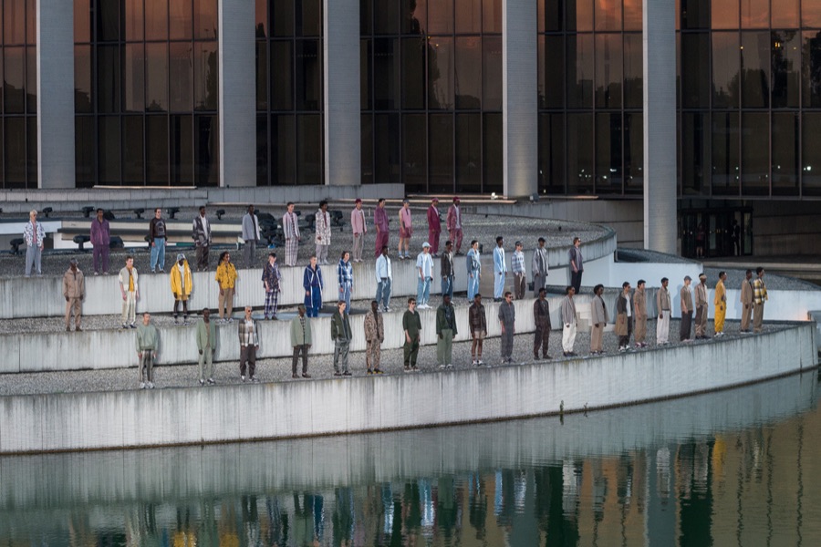 SS19 · ZEGNA — The Mirrored Causeway, set photography from the show record