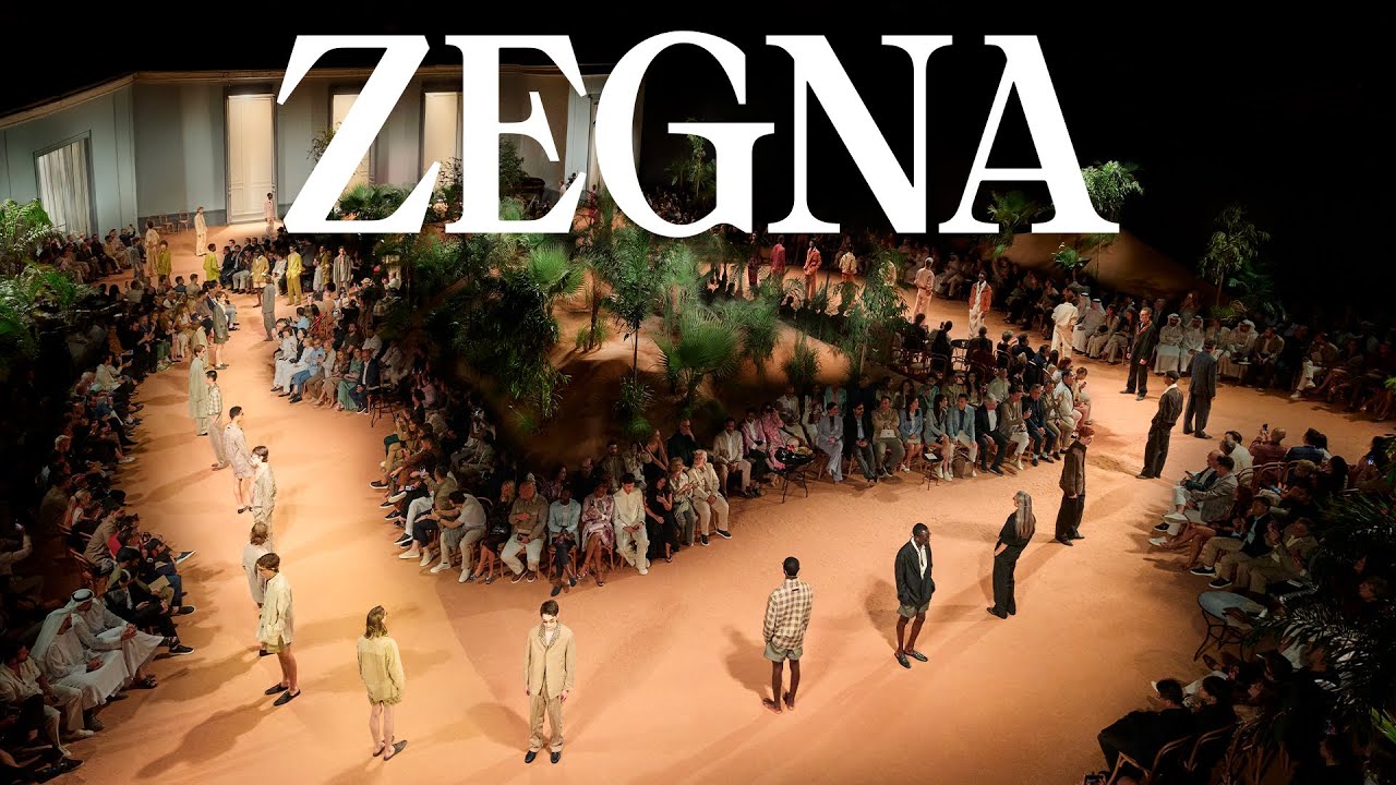 ZEGNA's Dubai show: palm islands and sand dunes inside Dubai Opera