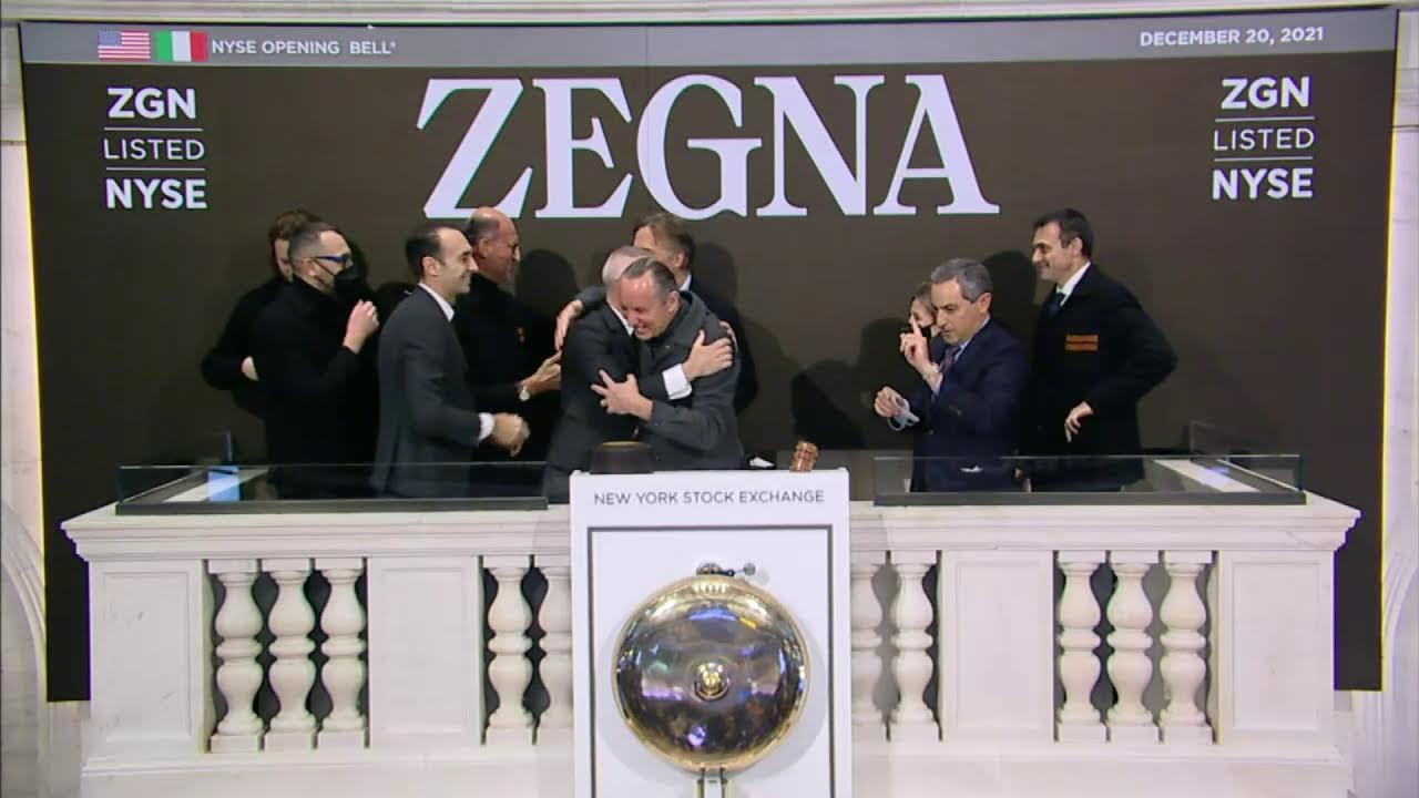 ZEGNA leadership ringing the NYSE opening bell at the December 2021 listing